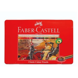 مداد رنگی 36 رنگ جعبه فلزی فابرکاستل